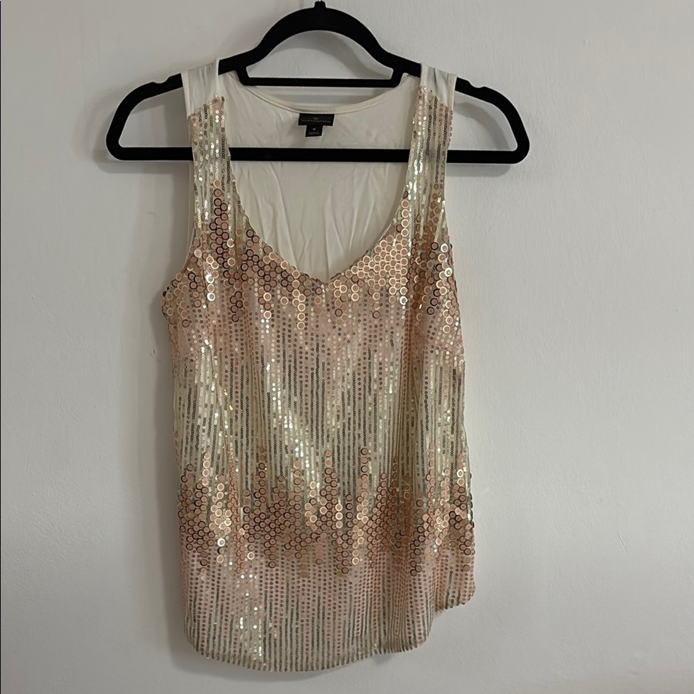 Sequin Embellished Sleeveless Top